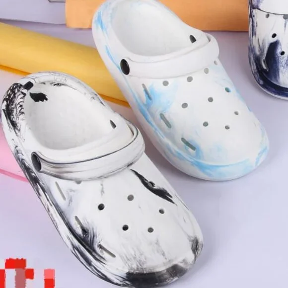 Slingback Clogs Tie-Dye Shoes for Boys in Black/L.Blue/D.Blue/Olive Green/Grey - Picture 2 of 5